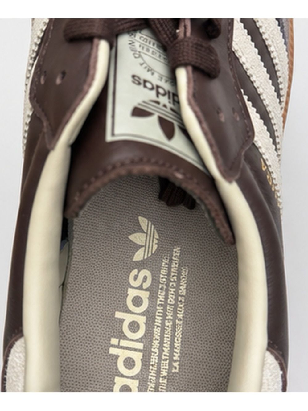 adidas Samba Sneakers in Brown, Gray and Cream with Gum Outsole - Picture 5 of 8